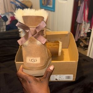 UGG Tan Winter Boots with Sheepskin Lining